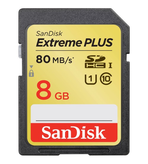 SanDisk Extreme PLUS SDHC UHS-I 80MB/s 8GB 